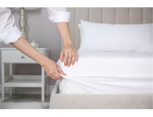 WHITE 180TC FITTED SHEET