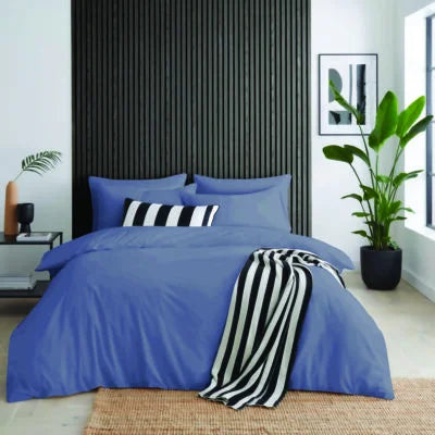 SLATE BLUE 180TC DUVET COVER