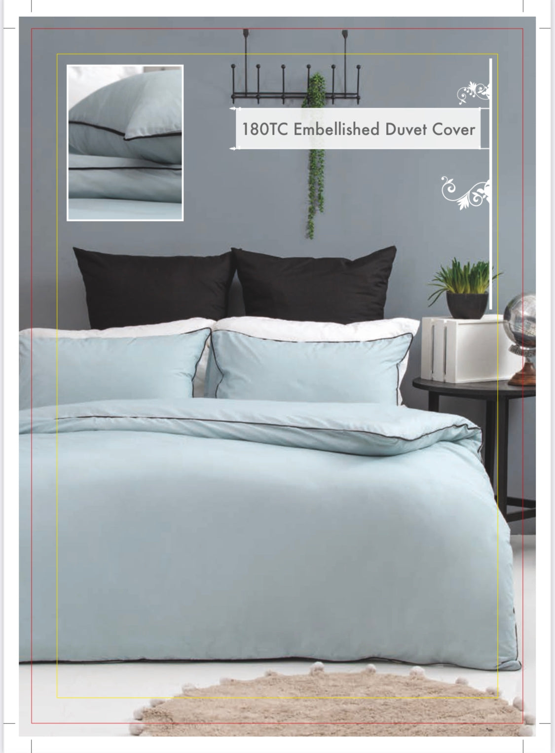 DUCK EGG 180TC DUVET COVER